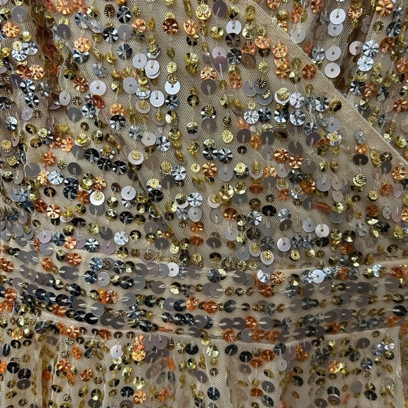 Mac Duggal 10928 NWT SEQUINED SLEEVELESS WRAP OVER A LINE GOWN - Picture 7 of 8